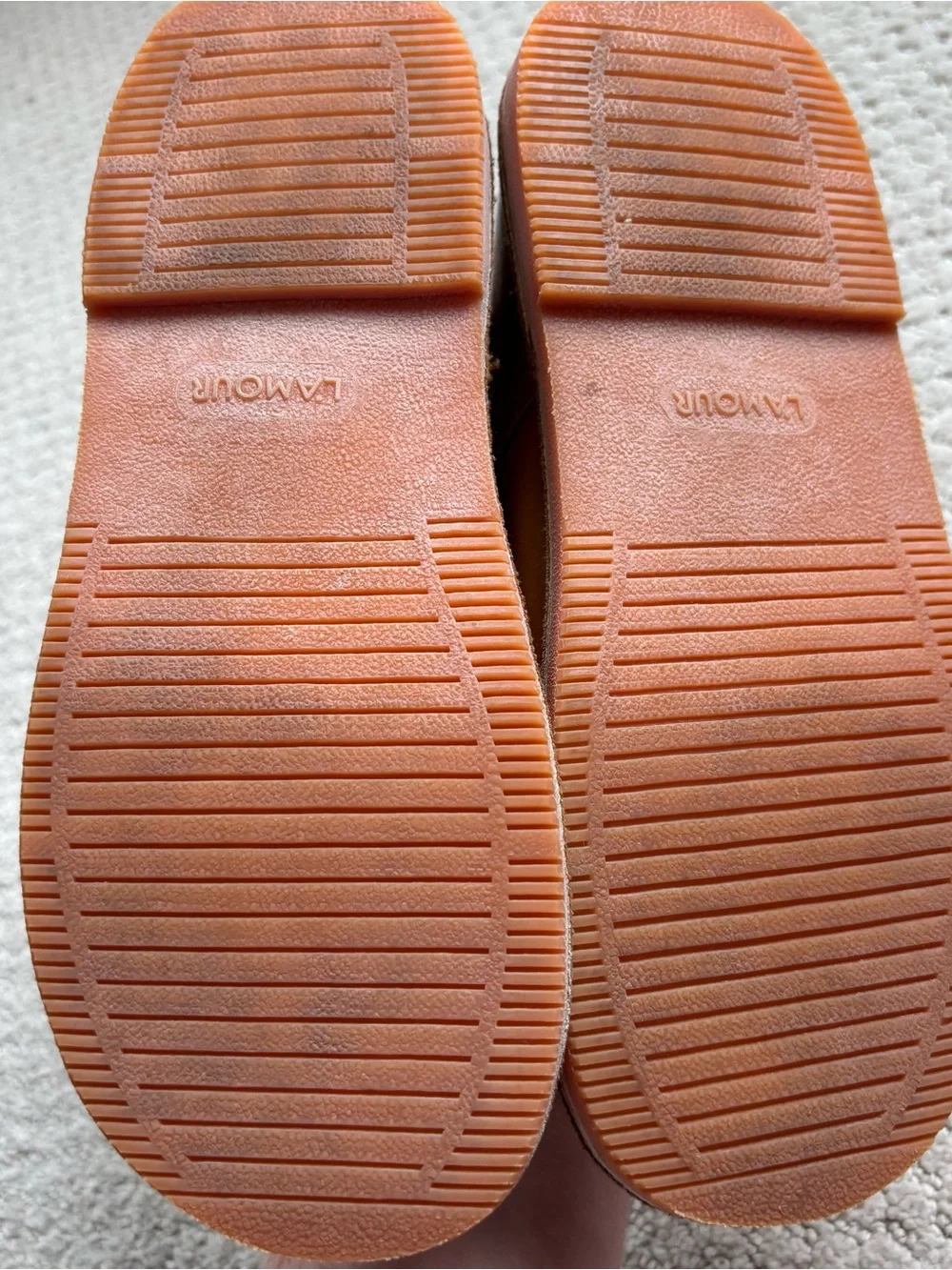 L'Amour Kids Tan Mary Jane Buckle Shoes